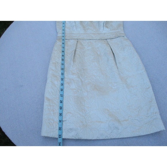 Vera Wang Lavender Label Dress Size 4 Silver w/Pockets & Ruffles Cocktail Party - Picture 9 of 15